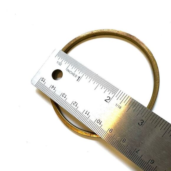 Brass and abalone thin bangle bracelet - Picture 7 of 9